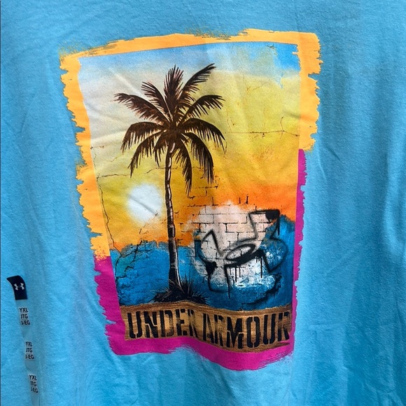Under Armour Tropical Graphic Tee - Light Blue - Picture 2 of 7